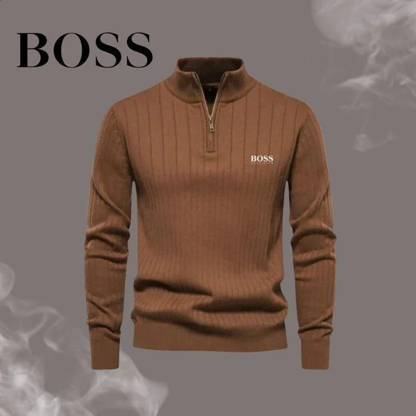 Boss pullover with zipper | Casual men's pullover