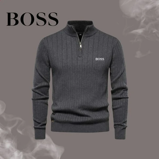 Boss pullover with zipper | Casual men's pullover