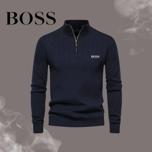 Boss pullover with zipper | Casual men's pullover