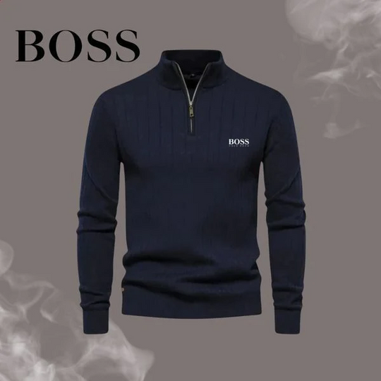 Boss pullover with zipper | Casual men's pullover